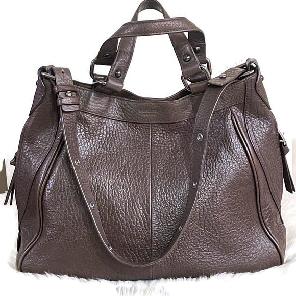 Perlina Baily Brown Leather Tote Purse - Picture 2 of 8